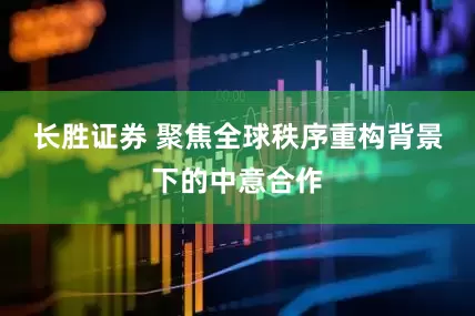 长胜证券 聚焦全球秩序重构背景下的中意合作